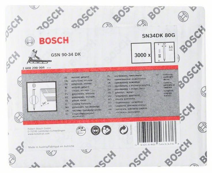 Bosch 2608200008 Brad nail nails