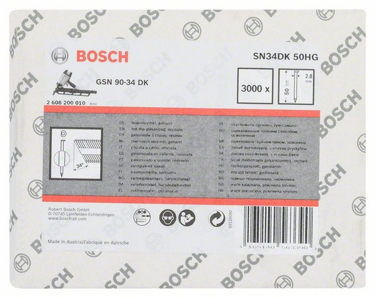 Bosch 2608200010 Brad nail гвозди