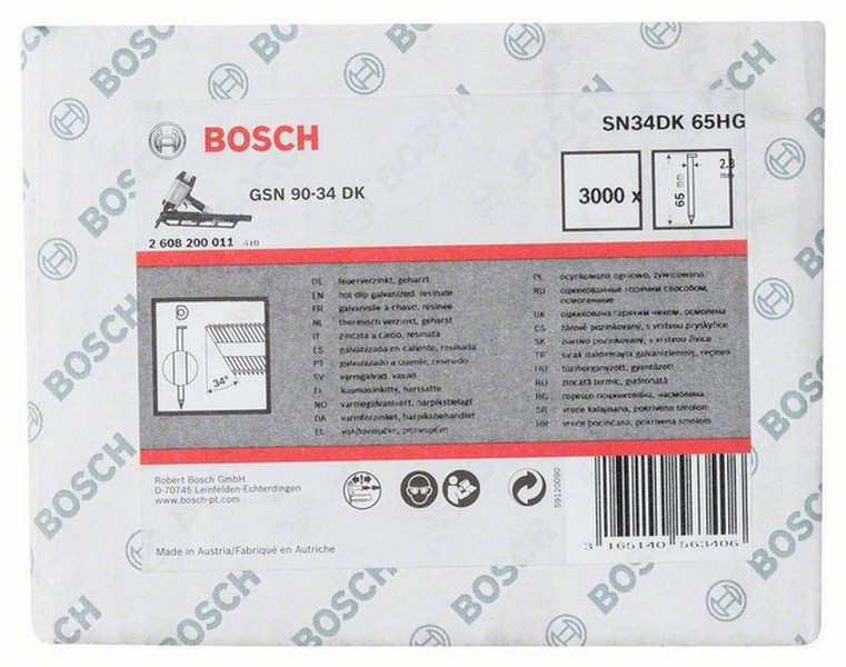 Bosch 2608200011 3000шт Brad nail гвозди