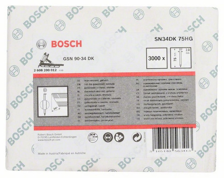 Bosch 2608200012 3000pc(s) Brad nail nails