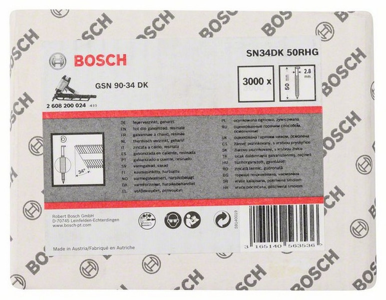 Bosch 2608200024 Brad nail гвозди