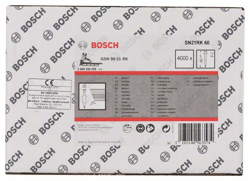 Bosch 2608200028 4000шт Brad nail гвозди