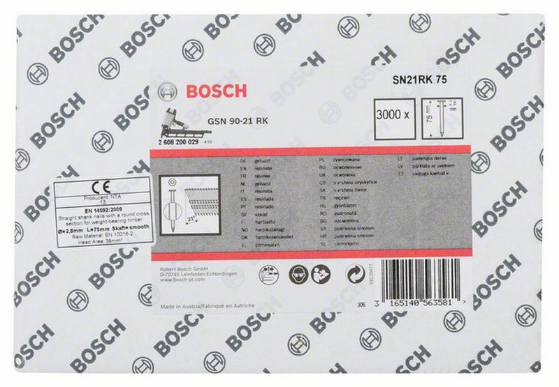 Bosch 2608200029 3000шт Brad nail гвозди