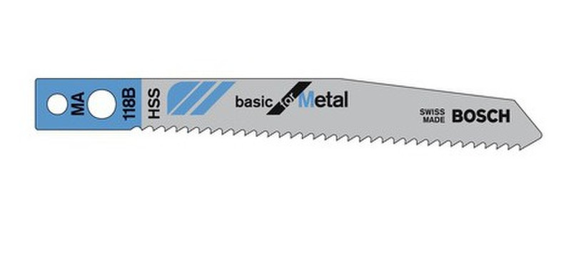 Bosch 2608631780 Jigsaw blade Hochgeschwindigkeitsstahl (HSS) 5Stück(e) Sägeblatt für Stichsägen, Laubsägen & elektrische Sägen