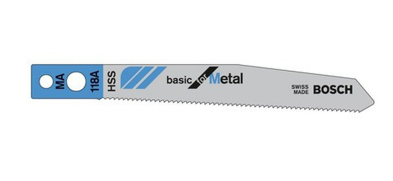 Bosch 2608631781 Jigsaw blade Hochgeschwindigkeitsstahl (HSS) 5Stück(e) Sägeblatt für Stichsägen, Laubsägen & elektrische Sägen