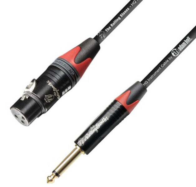 adam hall The Rolling Stones 3m 6.35mm XLR (3-pin) Schwarz, Rot