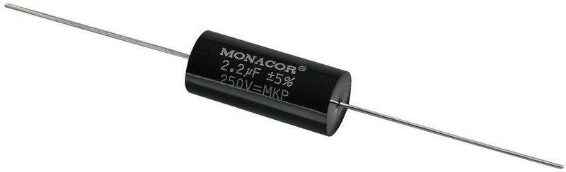 Monacor MKPA-22 Cylindrical Black capacitor