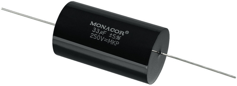 Monacor MKPA-330 Cylindrical Black capacitor