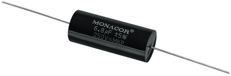 Monacor MKPA-68 Цилиндрический Черный capacitor