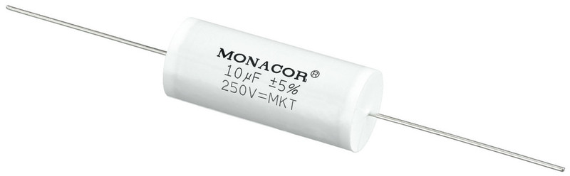 Monacor MKTA-100 Cylindrical White capacitor