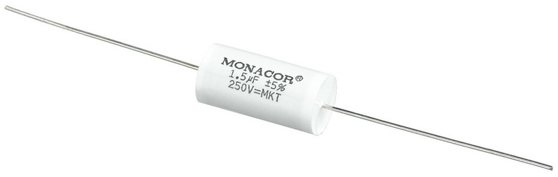 Monacor MKTA-15 Cylindrical White capacitor