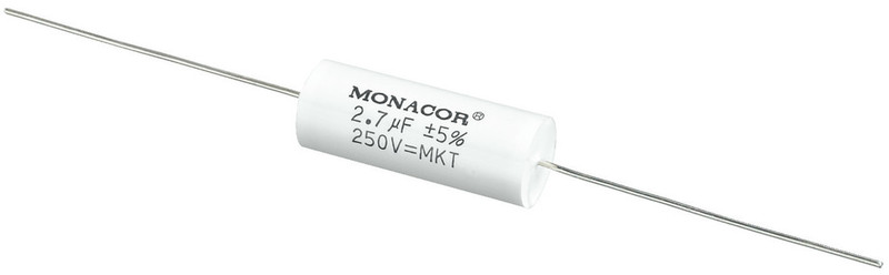 Monacor MKTA-27 Cylindrical White capacitor