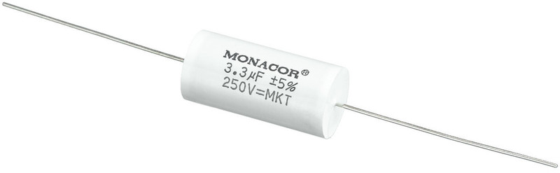 Monacor MKTA-33 Cylindrical White capacitor