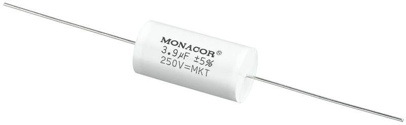 Monacor MKTA-39 Cylindrical White capacitor