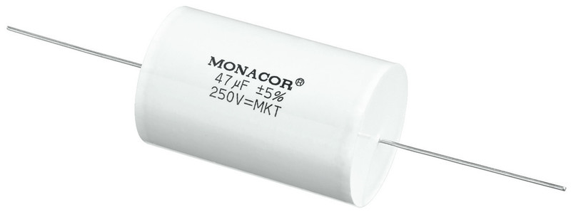 Monacor MKTA-470 Cylindrical White capacitor