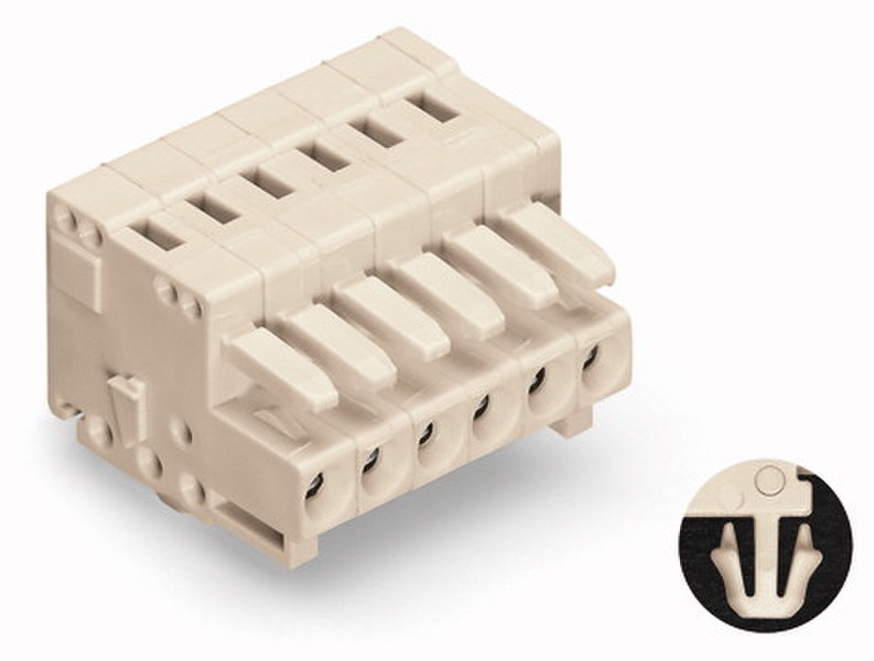 Wago 734-105/008-000 5P Beige Elektrischer Anschlussblock