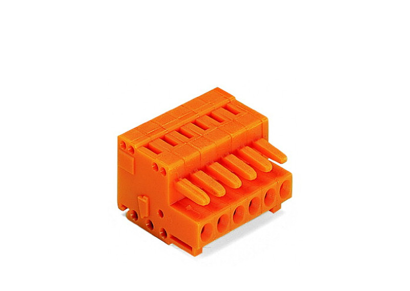 Wago 734-208/000-047 8P Orange Elektrischer Anschlussblock