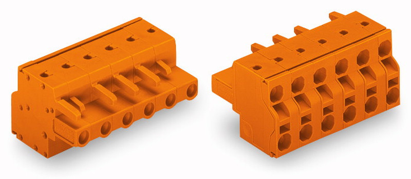 Wago 231-2712/026-000 12P Orange Elektrischer Anschlussblock