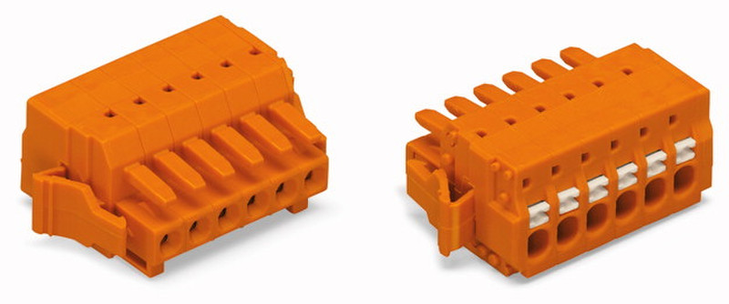 Wago 2734-202/037-000 2P Orange Elektrischer Anschlussblock