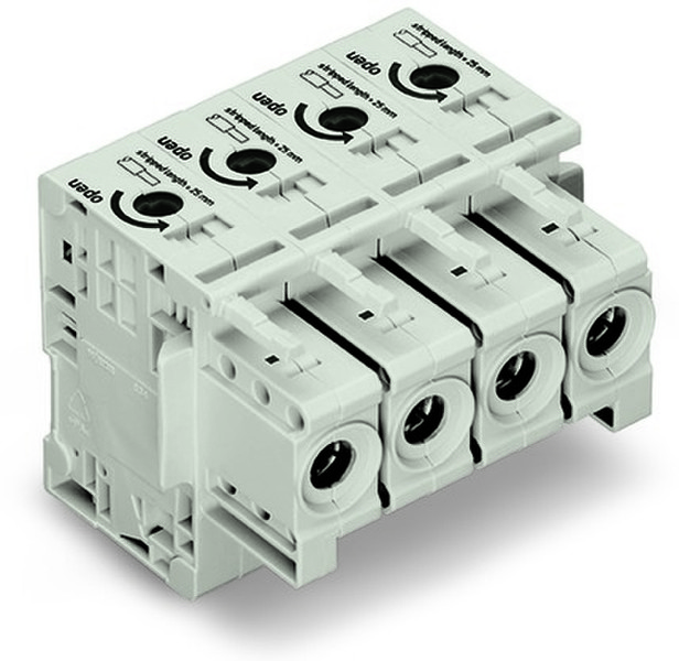 Wago 834-1102 2P Grey electrical terminal block