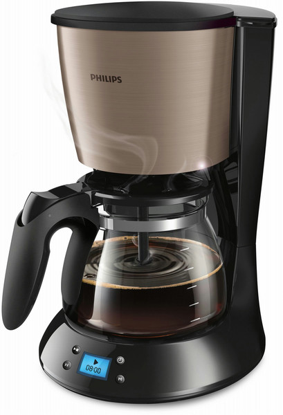Philips Daily Collection HD7459/71 freestanding Manual Drip coffee maker 1.2L 15cups Black,Copper coffee maker