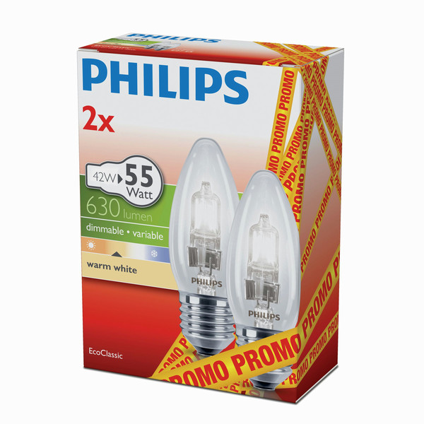 Philips Halogen Classic 8718291782148 42Вт E27 D Теплый белый галогенная лампа