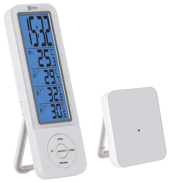 Emos E3078 Indoor/outdoor Electronic environment thermometer White