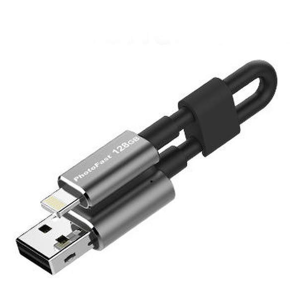 Photofast MemoriesCable 128ГБ USB 3.0/Lightning Черный USB флеш накопитель