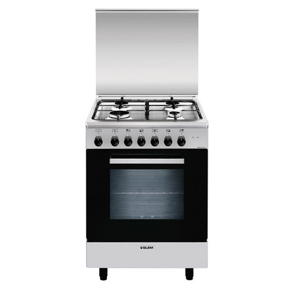 Glem A664MI6 Freestanding Gas hob A Stainless steel cooker