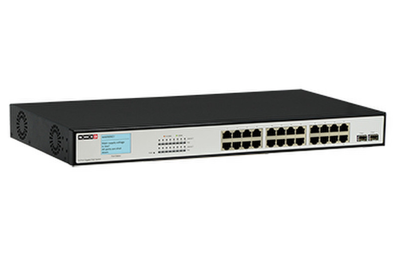 Provision-ISR PoES-24330G+2SFP Gigabit Ethernet (10/100/1000) Energie Über Ethernet (PoE) Unterstützung 1U Schwarz, Weiß