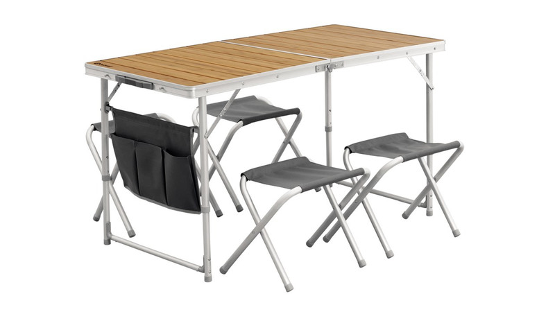 Outwell Marilla Aluminium,Black,Wood camping furniture set