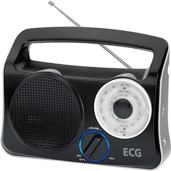 ECG R 222 Портативный Черный радиоприемник