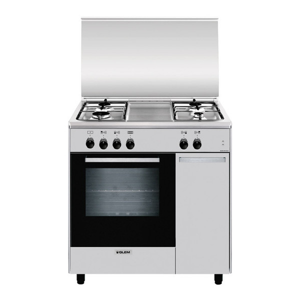 Glem AS854EI Freestanding Gas hob A Stainless steel cooker