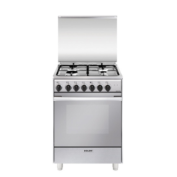 Glem U654MI6 Freestanding Gas hob A Stainless steel cooker