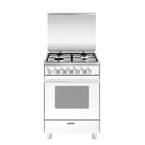 Glem U654MX6 Freistehend Gas hob A Weiß Küchenherd