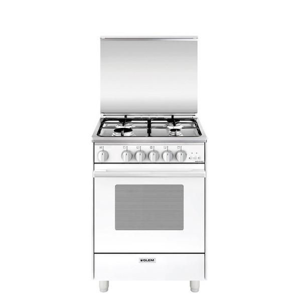 Glem U654VX Freestanding Gas hob A White cooker