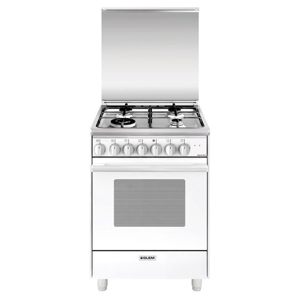 Glem U664MX Freestanding Gas hob A White cooker