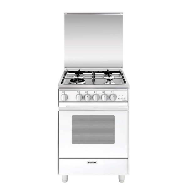 Glem U664VX Freestanding Gas hob A White cooker