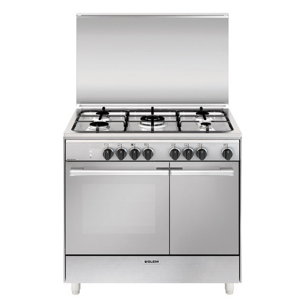 Glem UR965MI Freestanding Gas hob A Stainless steel cooker