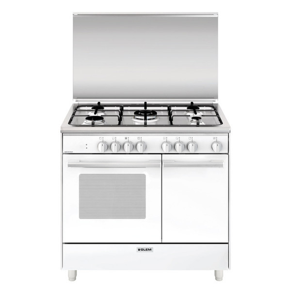 Glem UR965MX Freestanding Gas hob A White cooker