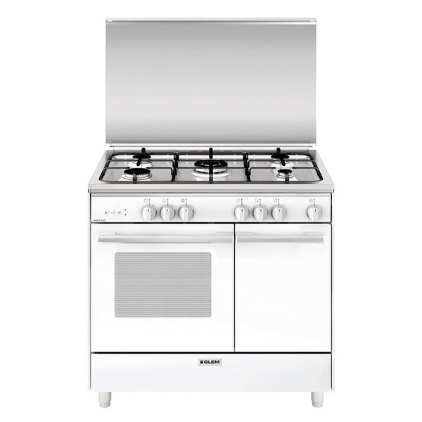 Glem UR965VX Freestanding Gas hob A White cooker