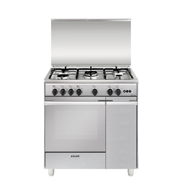 Glem UQ855VI Freestanding Gas hob A Stainless steel cooker