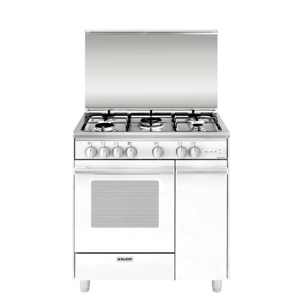 Glem UQ855VX Freestanding Gas hob A White cooker