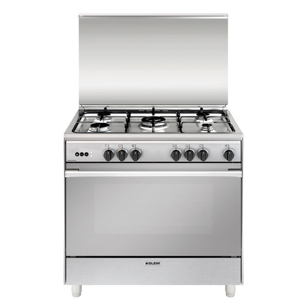 Glem U965VI Freestanding Gas hob A Stainless steel cooker