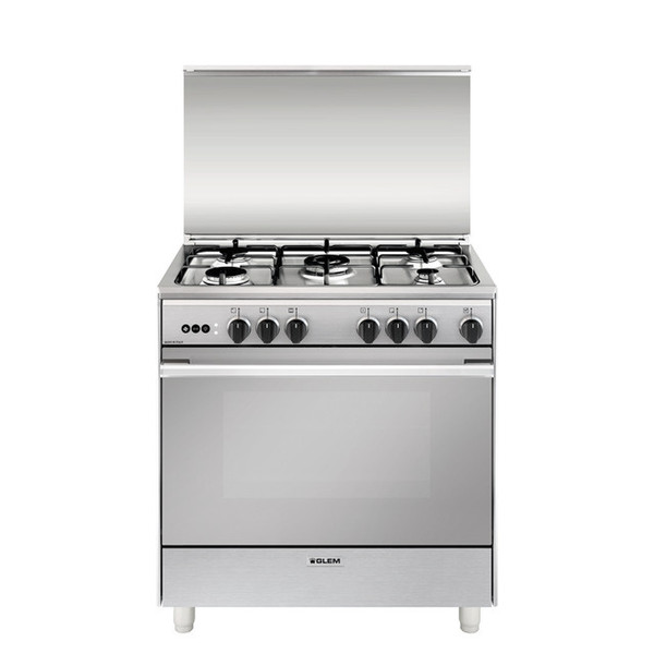 Glem U855VI Freestanding Gas hob A Stainless steel cooker