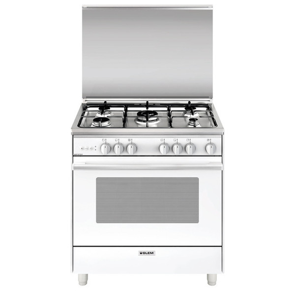 Glem U865VX Freestanding Gas hob A White cooker