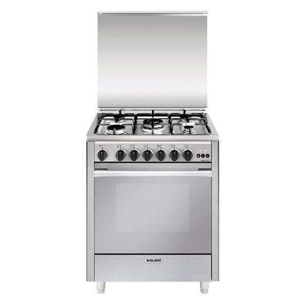 Glem U765VI Freestanding Gas hob A Stainless steel cooker