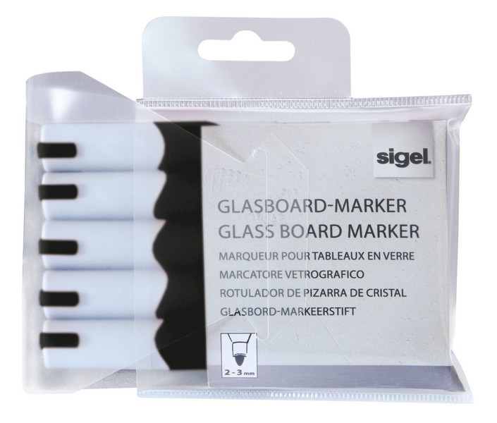 Sigel GL710 Пулевидный наконечник Черный 5шт маркер