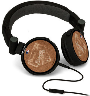 iHip Atlanta Braves DJ Style Binaural Kopfband Schwarz, Braun