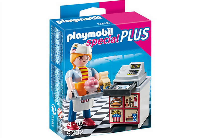 Playmobil SpecialPlus Waitress with Cash Register Boy/Girl Multicolour 6pc(s) children toy figure set